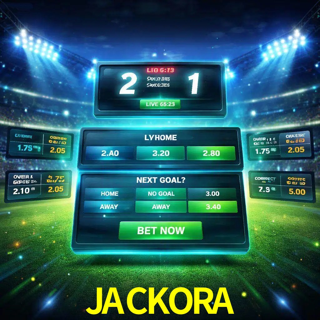 Vista de apuestas en vivo JACKORA durante un partido en curso