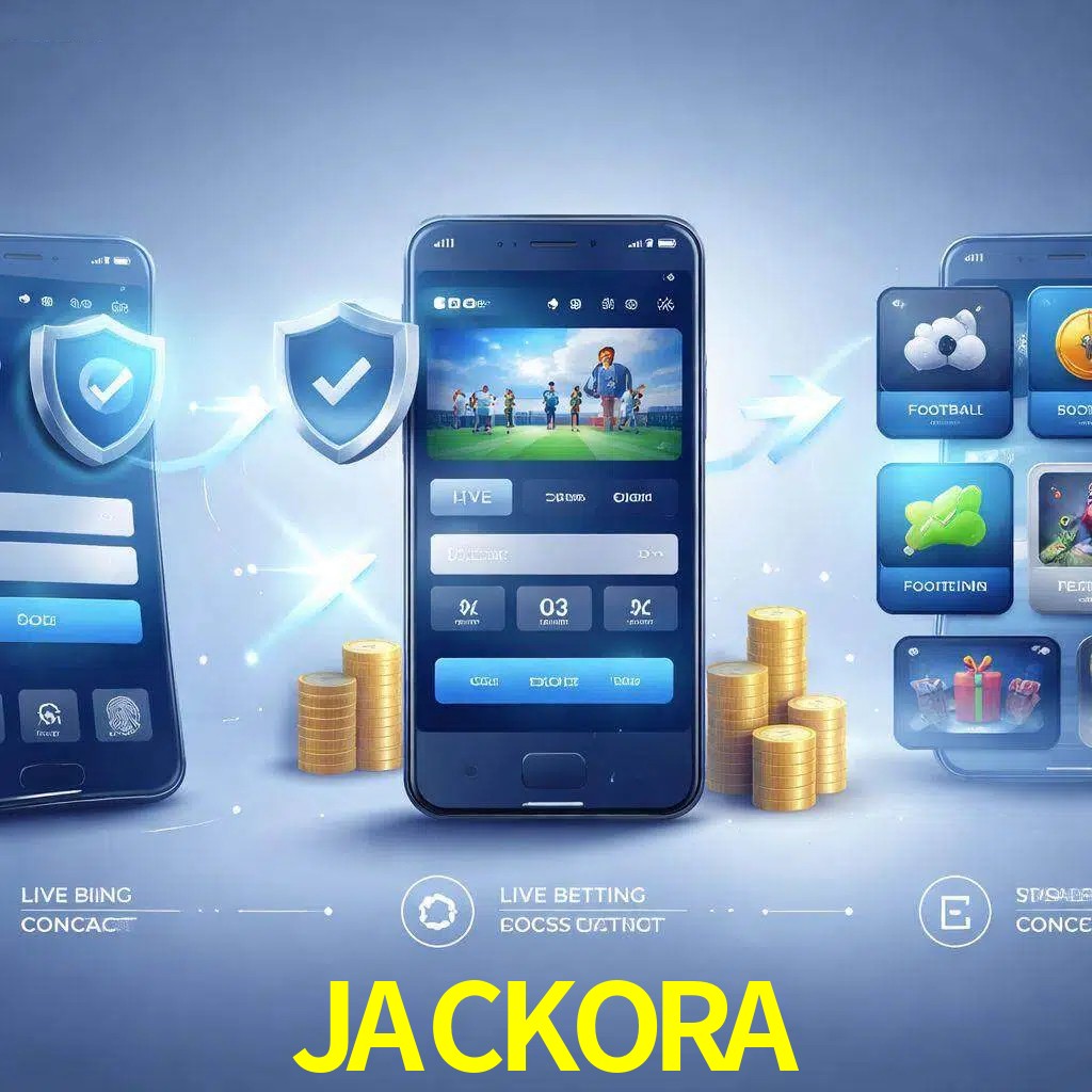 Pasos de acceso a la app JACKORA en pantalla de teléfono móvil